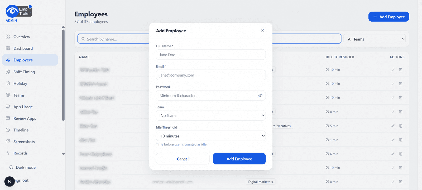 Add employees