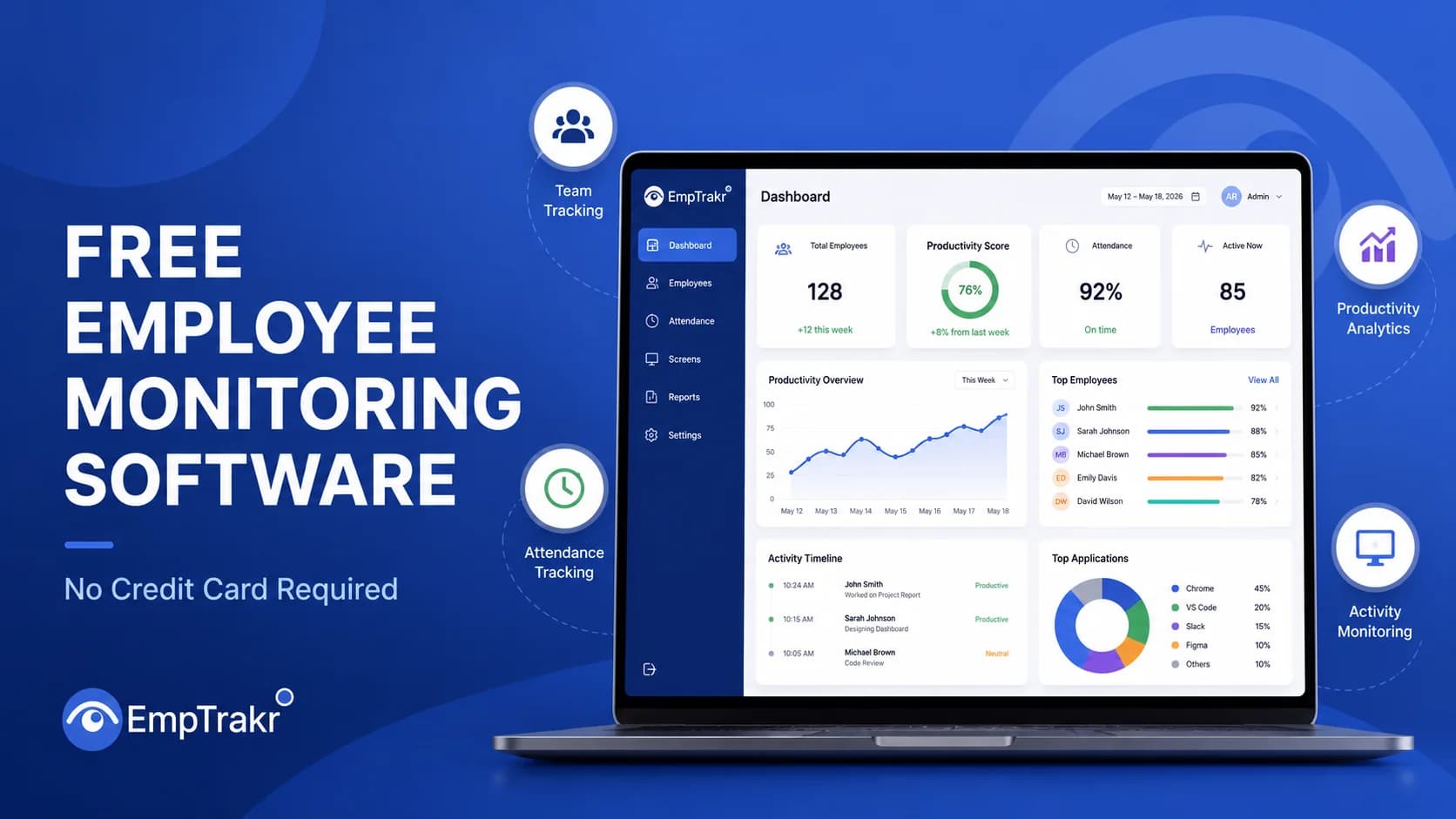 Best Free Employee Monitoring Software 2026 | EmpTrakr